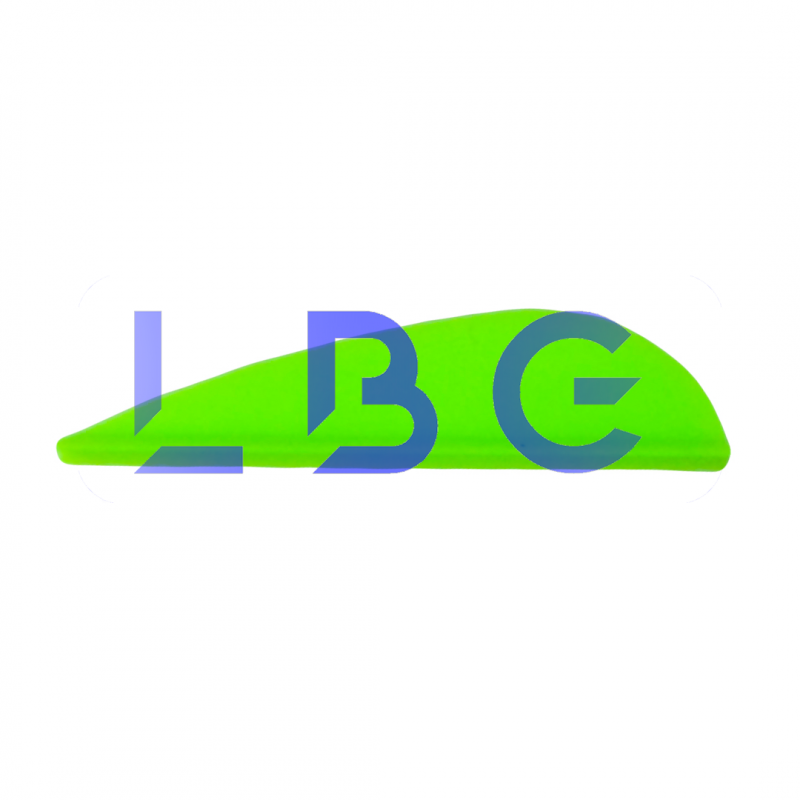 lot de 100 plumes 1" vert fluo