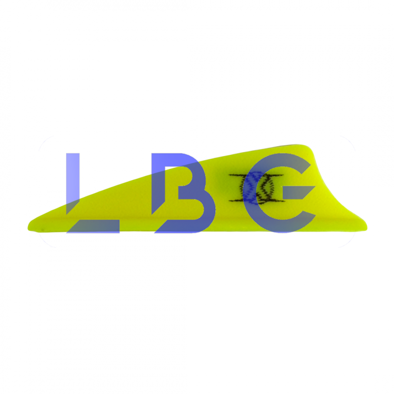 lot de 100 plumes x-vane 1.75" jaune