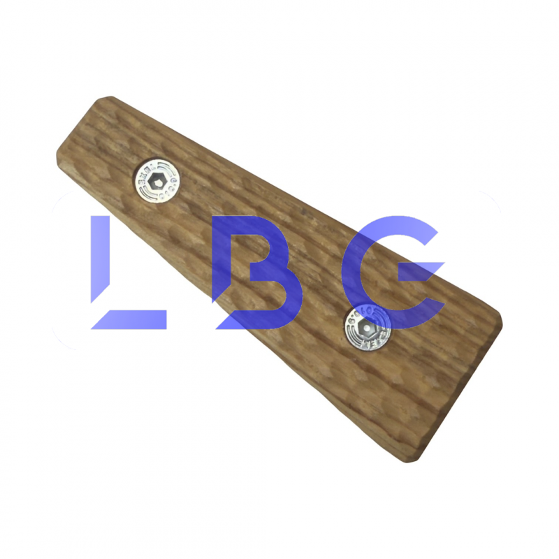 pommeau plaque bois triangle